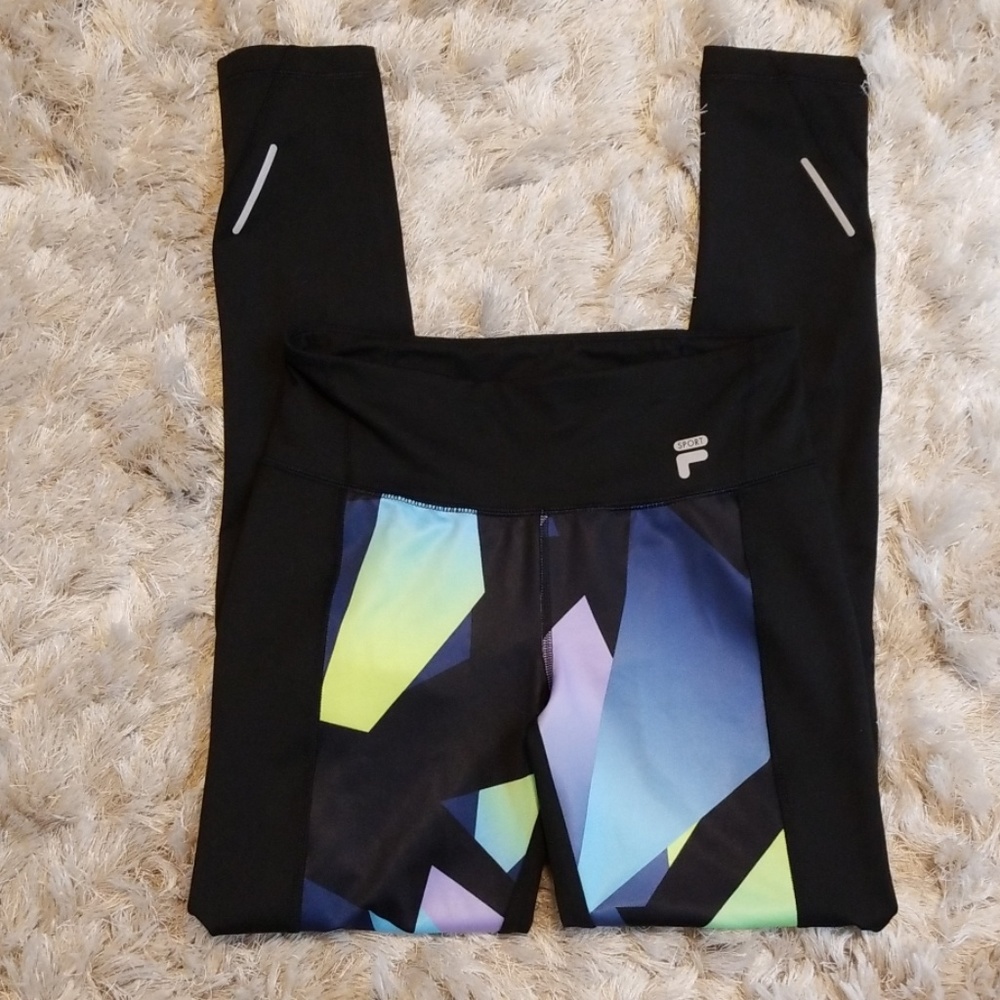 Women’s Fila Reflective Running Pants, Size Small